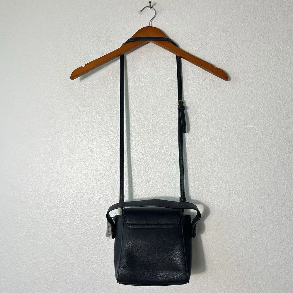 Free People Carrie Circle Crossbody Bag In Black Small NEW Boho